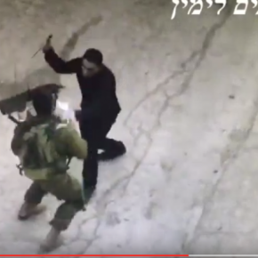 Video shows Arab offer papers, then attack soldier with knife