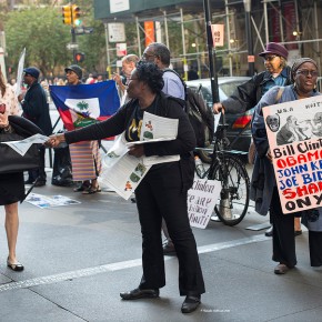 Haitians demand return of BILLIONS stolen by Hillary and Bill Clinton – Protest N.Y. Attorney General Eric Schneiderman