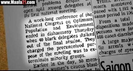 eugenics - blacks walk out of pop - environment conference